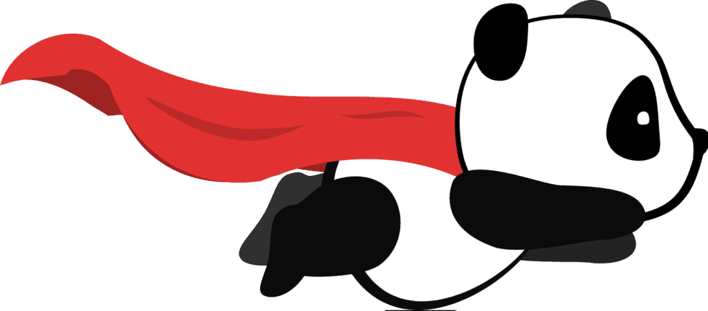 Flying Cartoon Panda